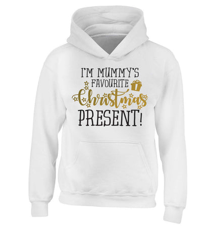 I'm Mummy's favourite Christmas present children's white hoodie 12-13 Years