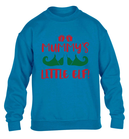 Mummy's little elf children's blue sweater 12-13 Years
