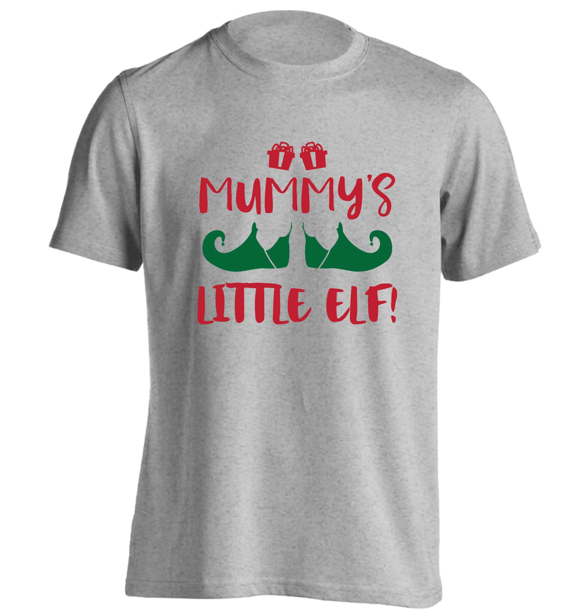 Mummy's little elf adults unisex grey Tshirt 2XL