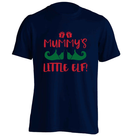 Mummy's little elf adults unisex navy Tshirt 2XL