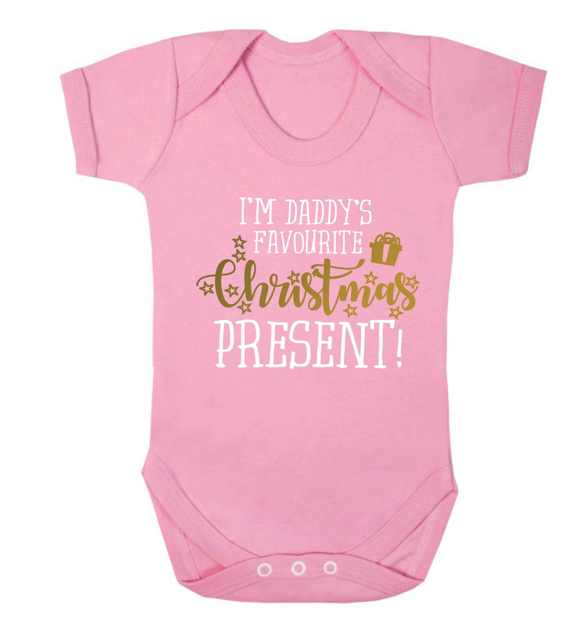 Daddy's favourite Christmas present Baby Vest pale pink 18-24 months