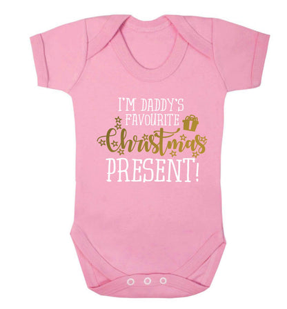 Daddy's favourite Christmas present Baby Vest pale pink 18-24 months