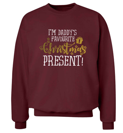 Daddy's favourite Christmas present Adult's unisex maroon Sweater 2XL