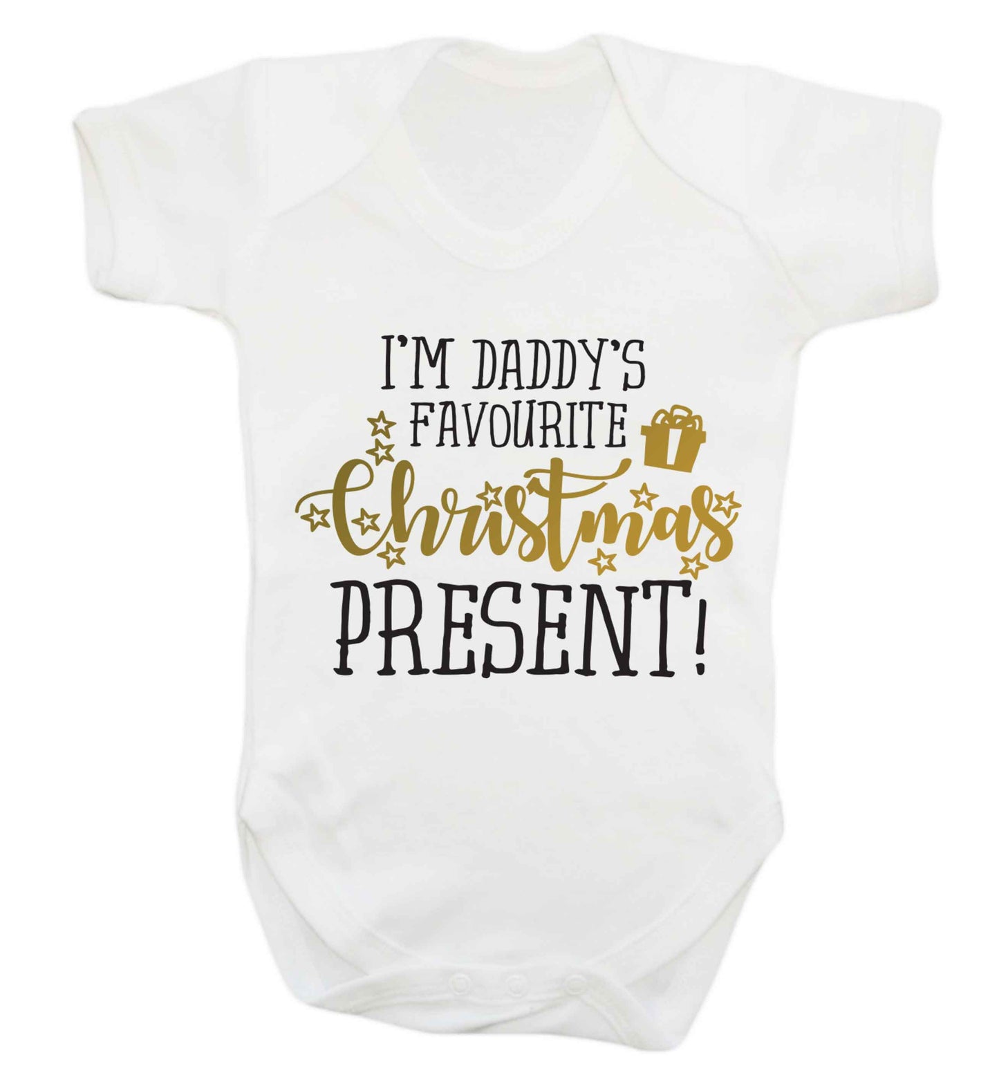 Daddy's favourite Christmas present Baby Vest white 18-24 months