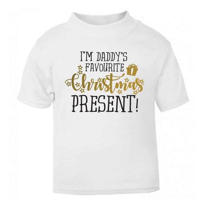 Daddy's favourite Christmas present white Baby Toddler Tshirt 2 Years