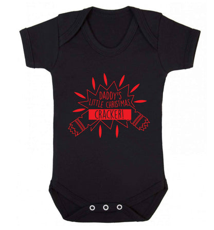 Daddy's little Christmas cracker Baby Vest black 18-24 months