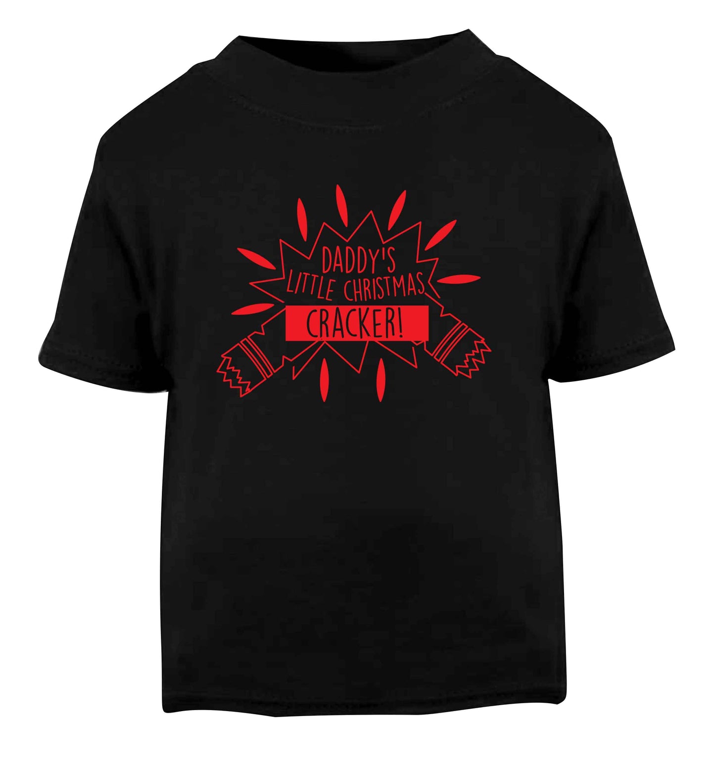 Daddy's little Christmas cracker Black Baby Toddler Tshirt 2 years