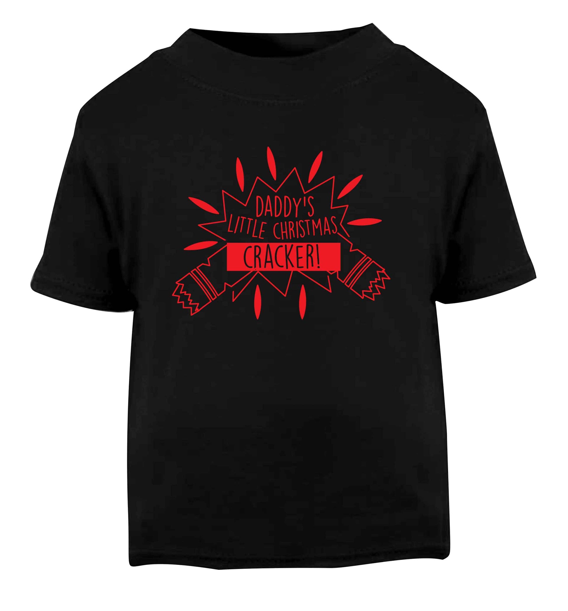Daddy's little Christmas cracker Black Baby Toddler Tshirt 2 years