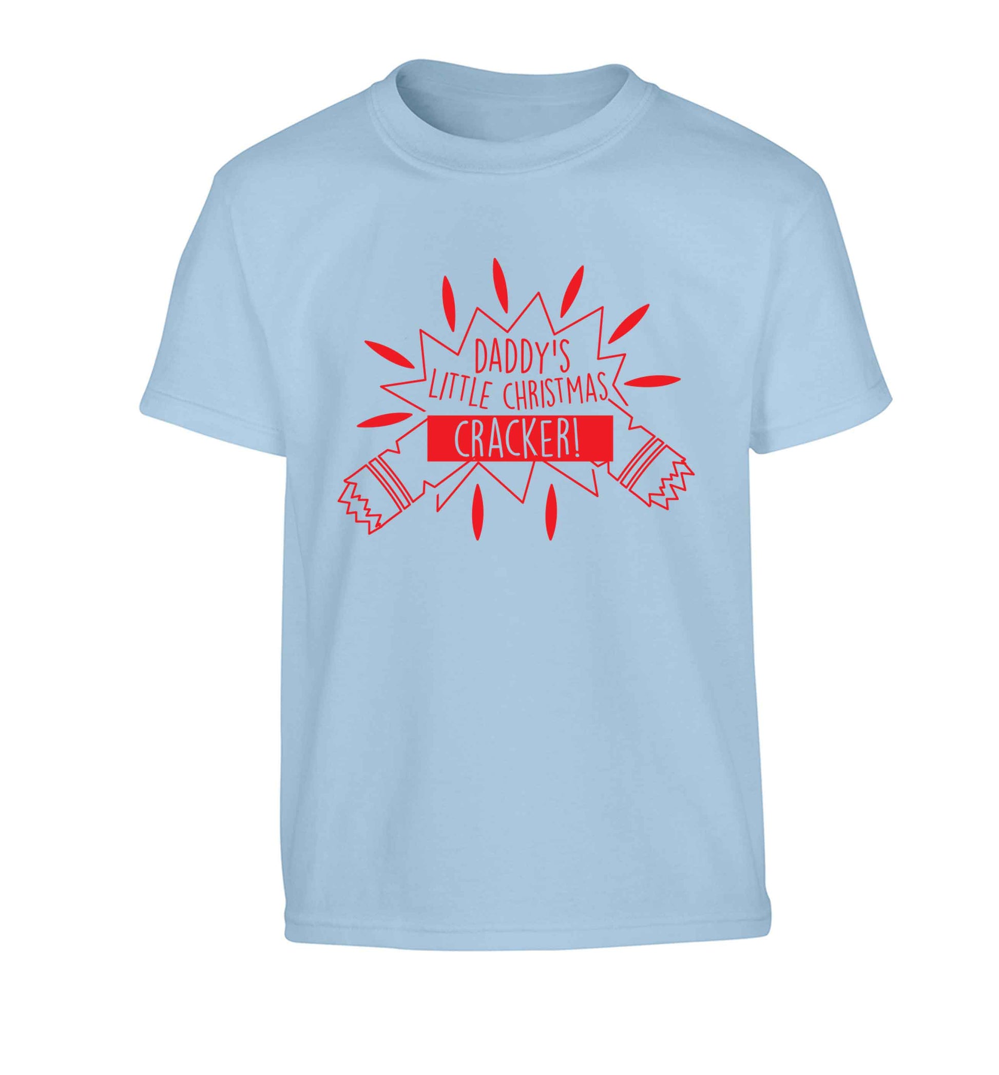 Daddy's little Christmas cracker Children's light blue Tshirt 12-13 Years
