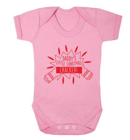 Daddy's little Christmas cracker Baby Vest pale pink 18-24 months