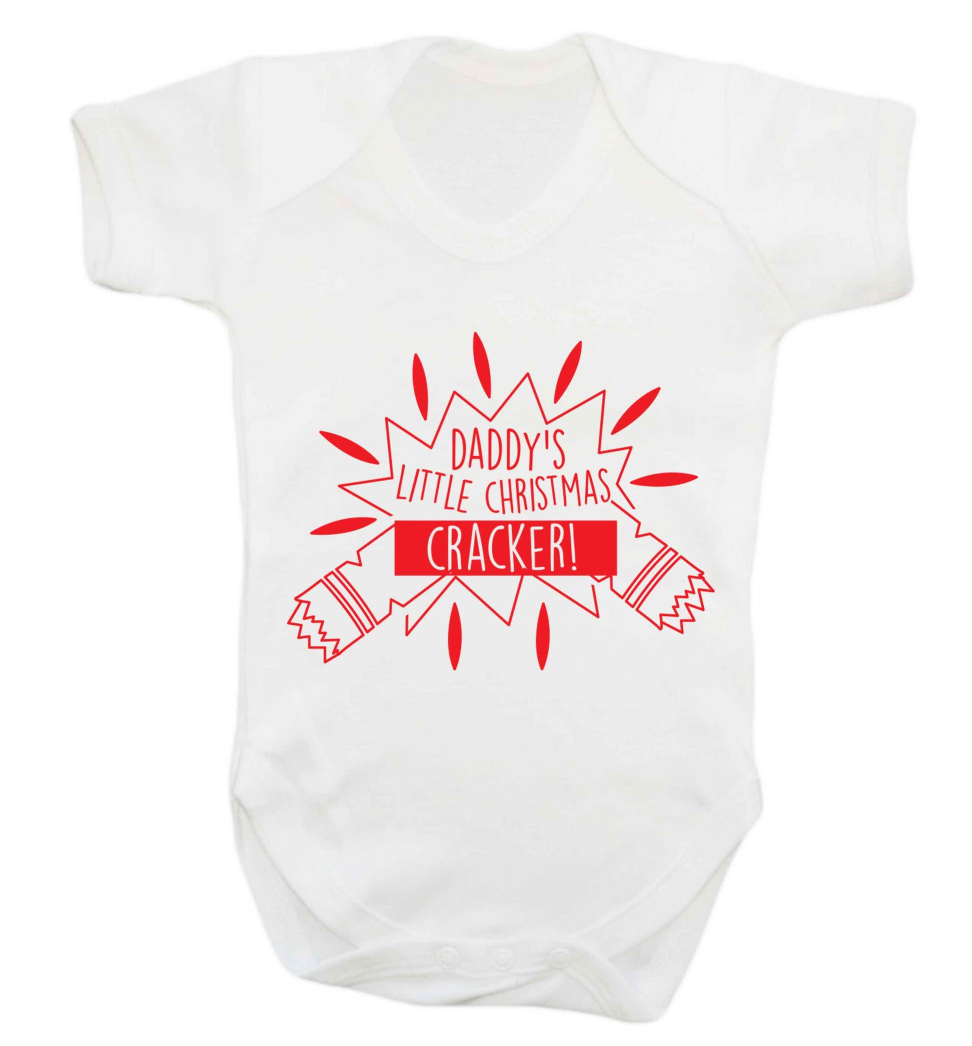 Daddy's little Christmas cracker Baby Vest white 18-24 months