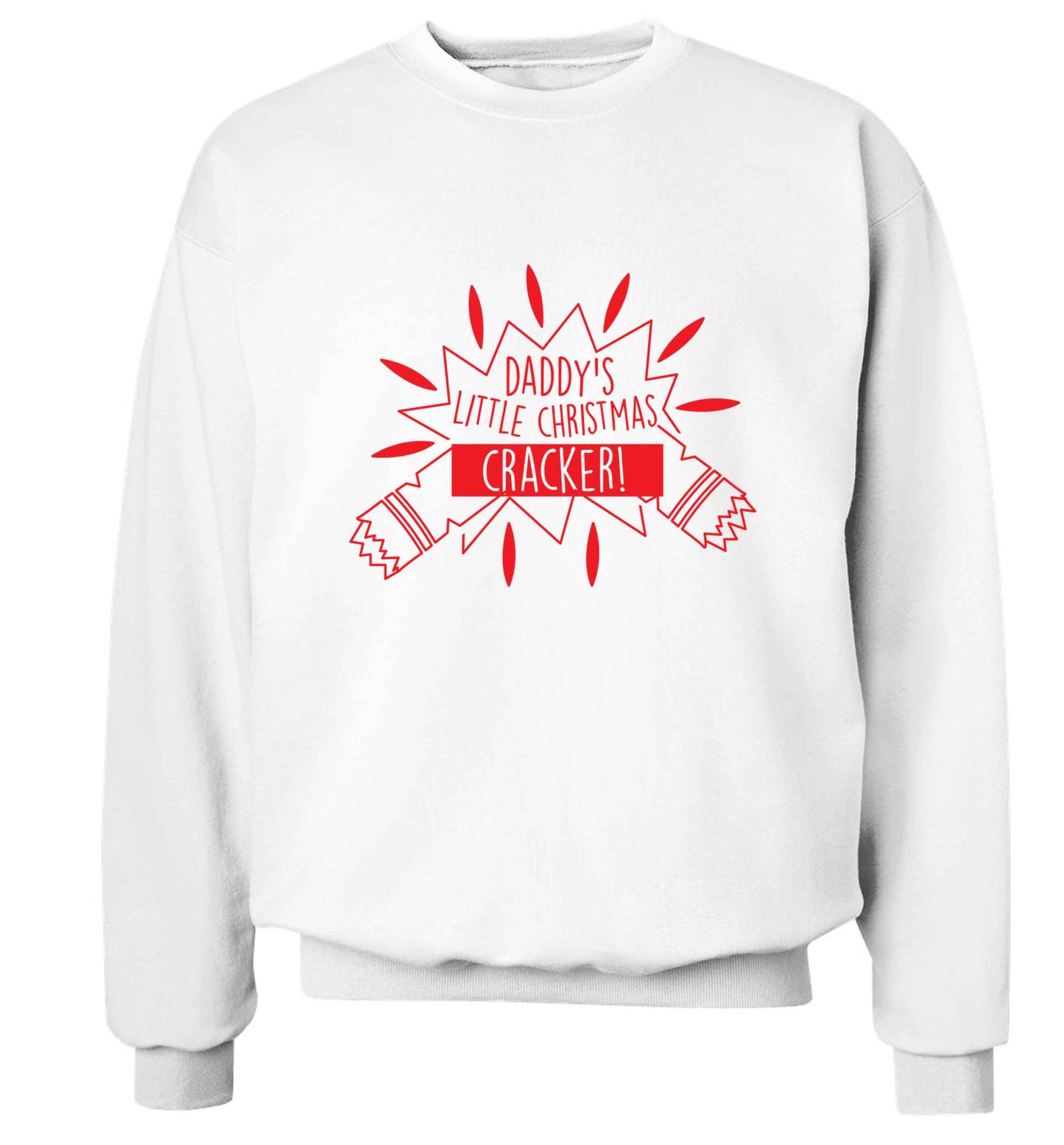 Daddy's little Christmas cracker Adult's unisex white Sweater 2XL