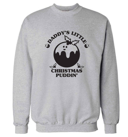 Daddy's little Christmas puddin' Adult's unisex grey Sweater 2XL