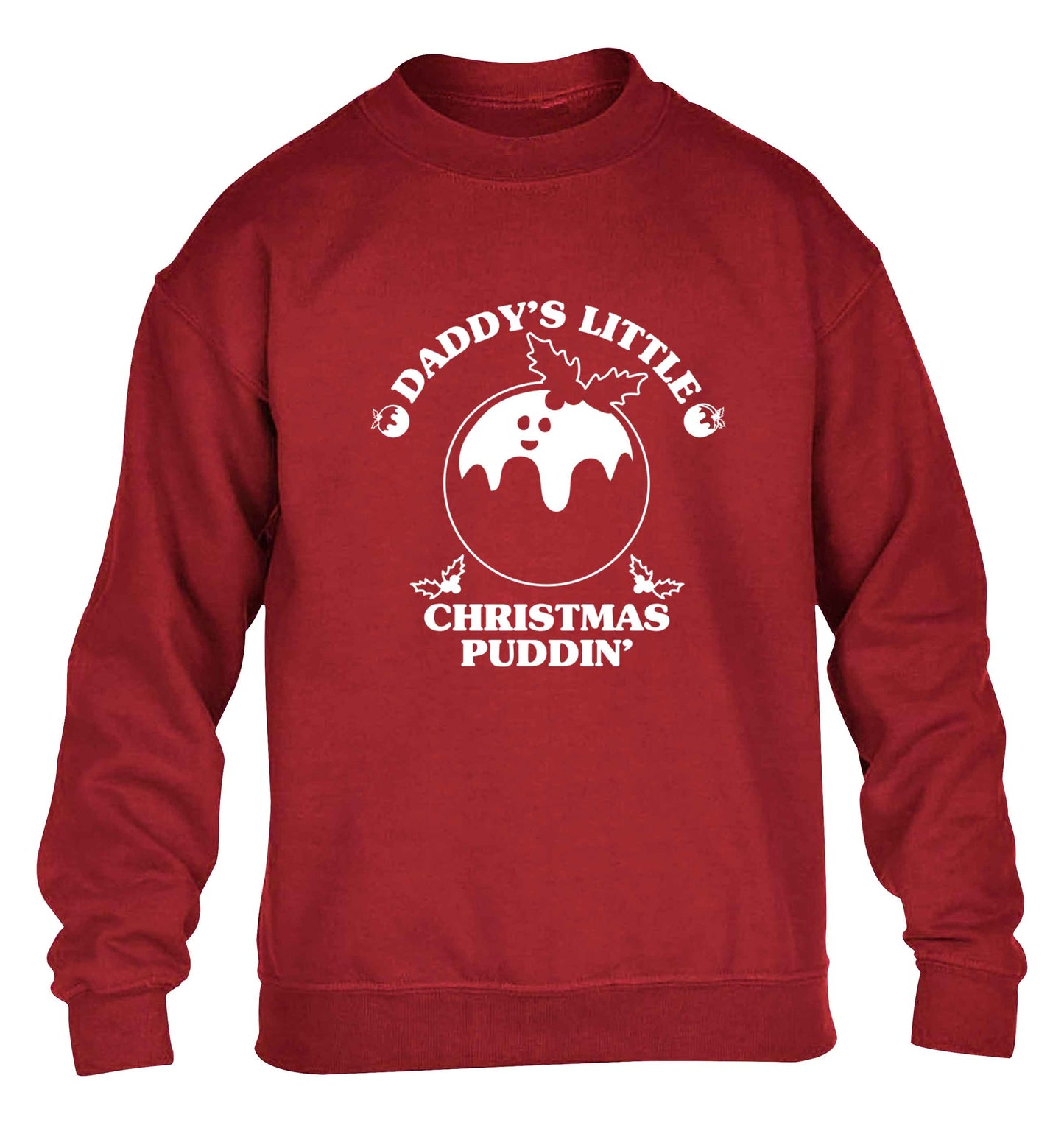 Daddy's little Christmas puddin' children's grey sweater 12-13 Years