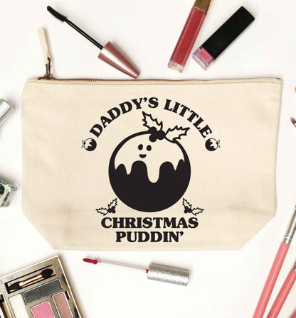 Daddy's little Christmas puddin' natural makeup bag