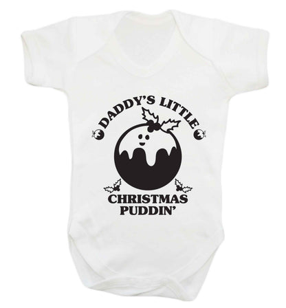 Daddy's little Christmas puddin' Baby Vest white 18-24 months