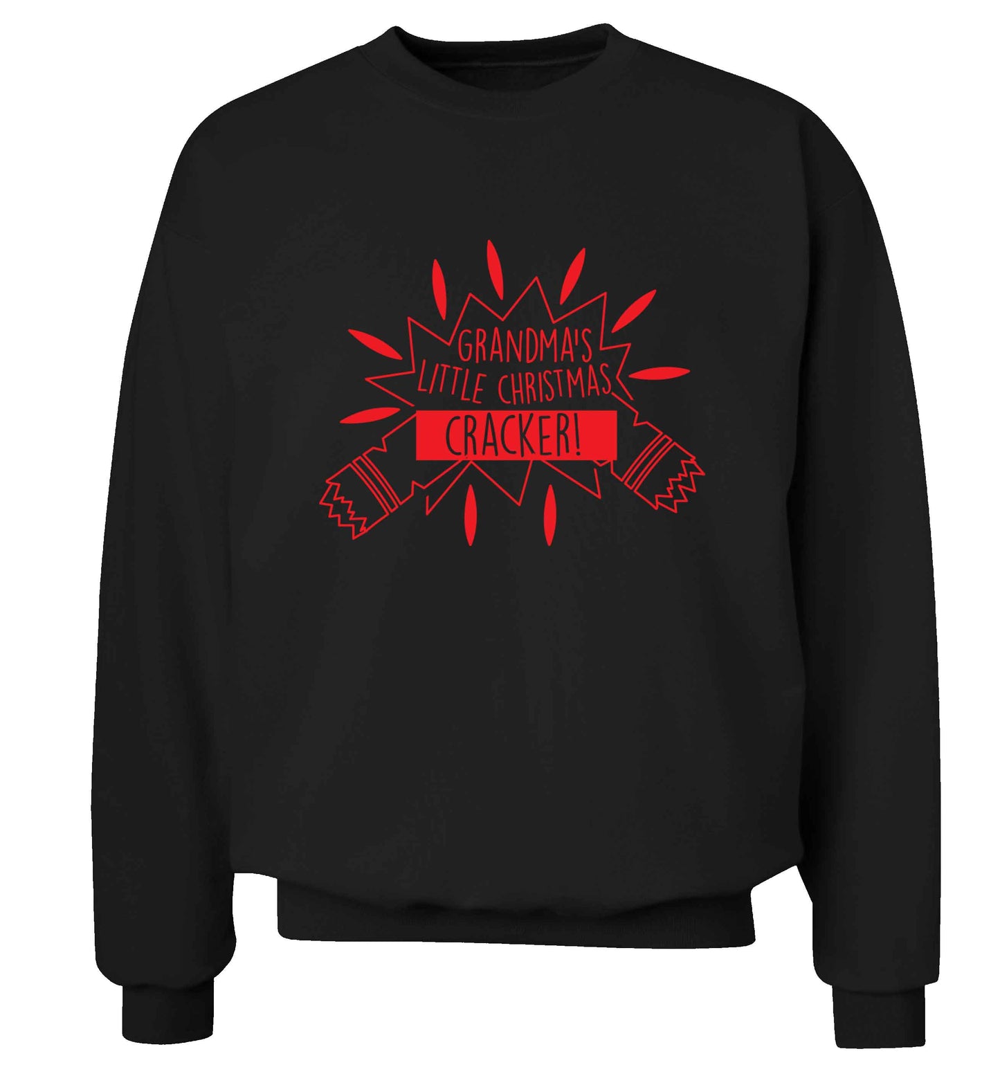Grandma's little Christmas cracker Adult's unisex black Sweater 2XL