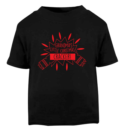 Grandma's little Christmas cracker Black Baby Toddler Tshirt 2 years