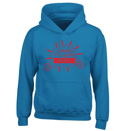 Grandma's little Christmas cracker children's blue hoodie 12-13 Years