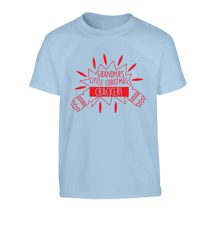 Grandma's little Christmas cracker Children's light blue Tshirt 12-13 Years