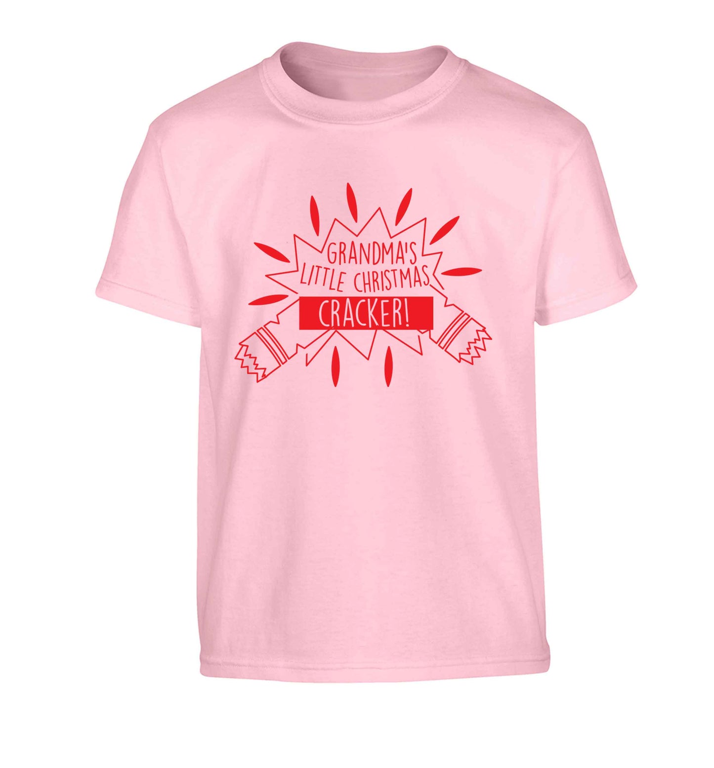 Grandma's little Christmas cracker Children's light pink Tshirt 12-13 Years