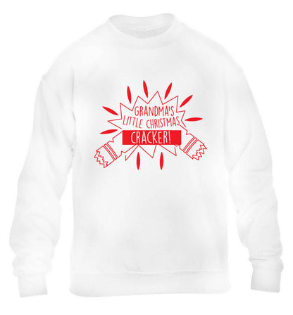 Grandma's little Christmas cracker children's white sweater 12-13 Years