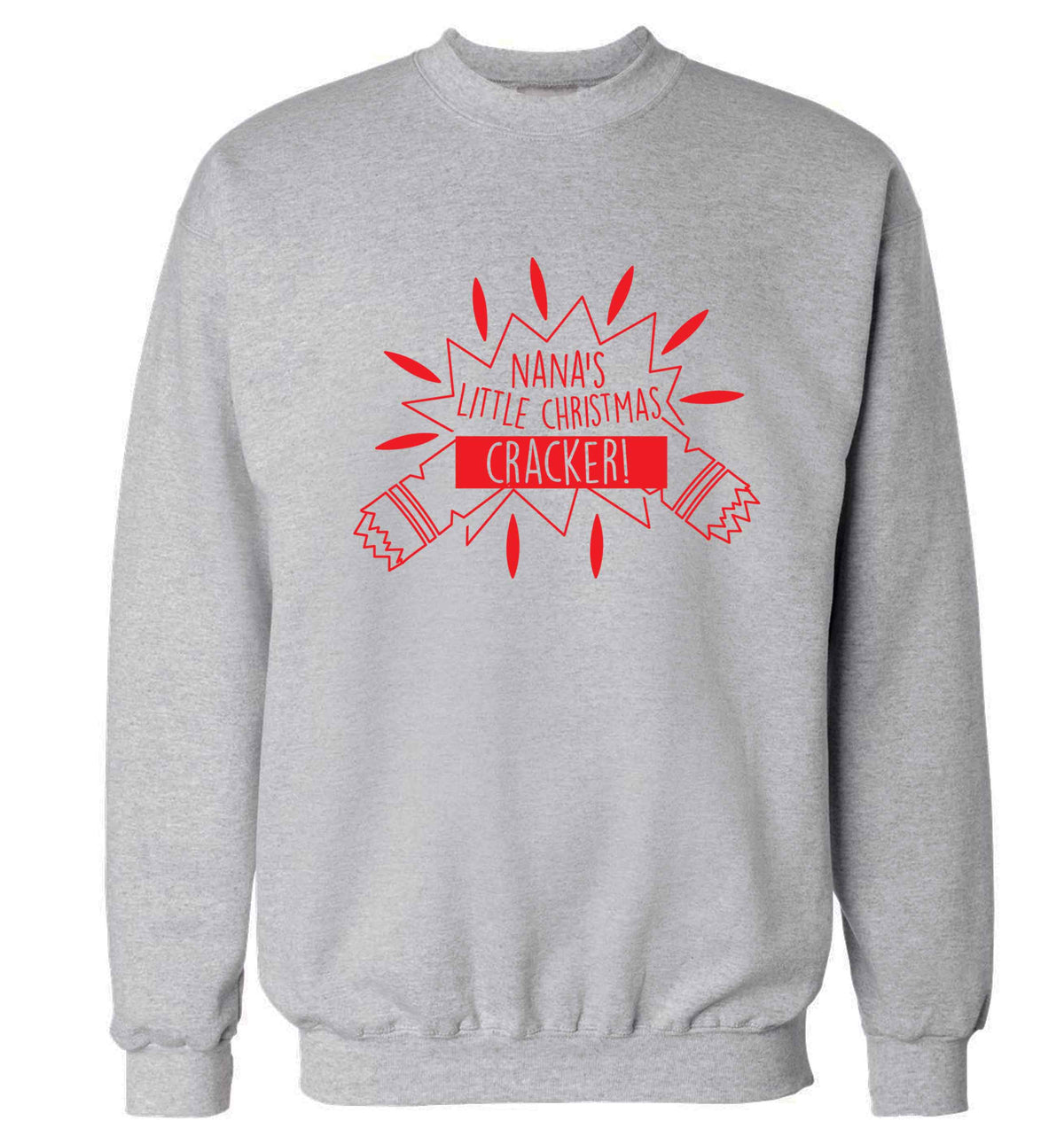 Nana's little Christmas cracker Adult's unisex grey Sweater 2XL