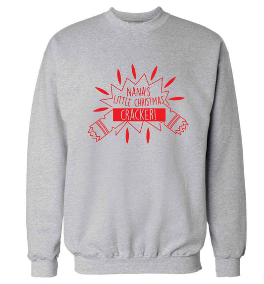 Nana's little Christmas cracker Adult's unisex grey Sweater 2XL