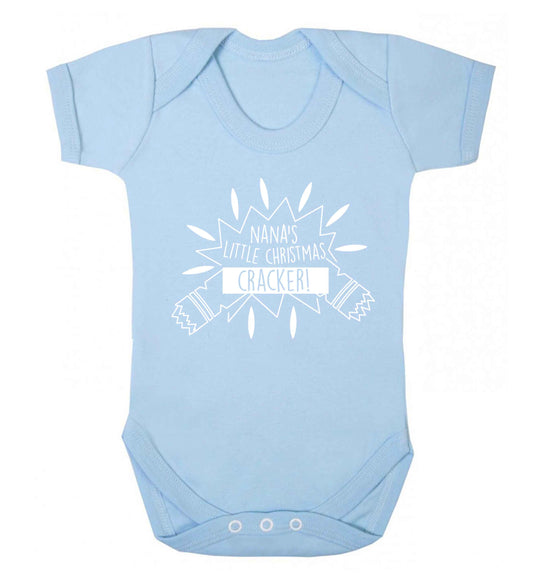 Nana's little Christmas cracker Baby Vest pale blue 18-24 months