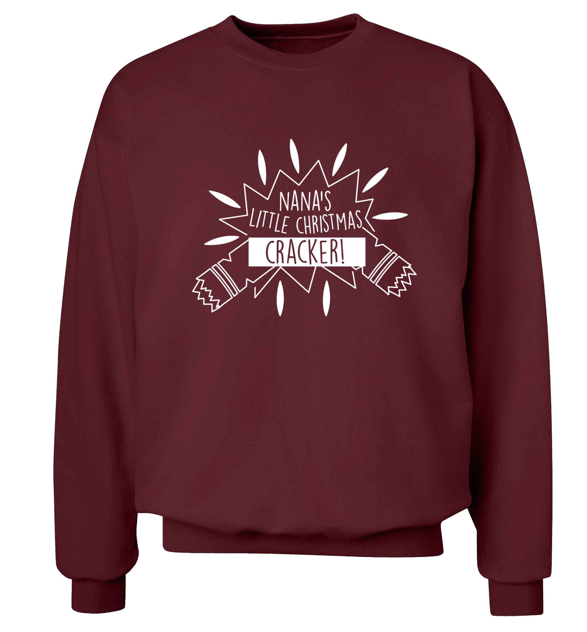 Nana's little Christmas cracker Adult's unisex maroon Sweater 2XL