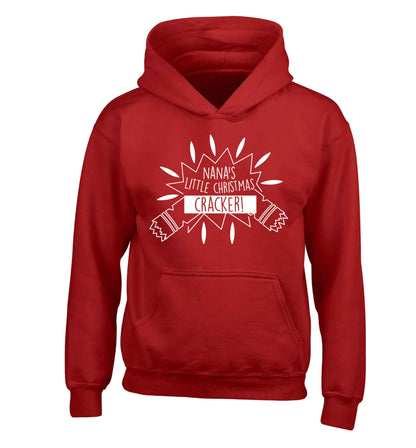 Nana's little Christmas cracker children's red hoodie 12-13 Years