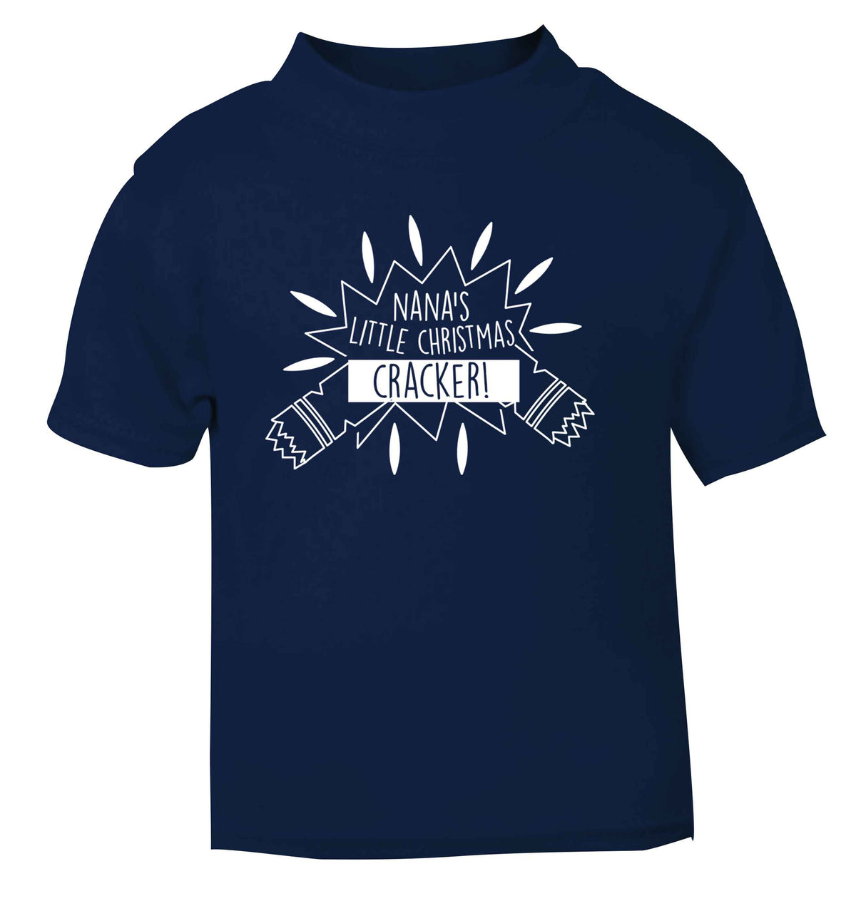 Nana's little Christmas cracker navy Baby Toddler Tshirt 2 Years