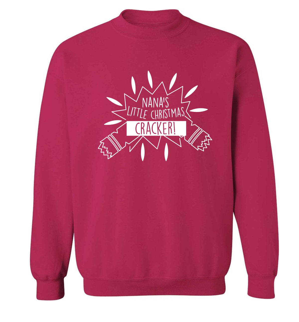 Nana's little Christmas cracker Adult's unisex pink Sweater 2XL