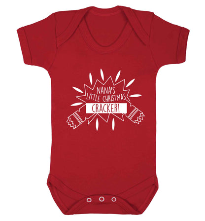 Nana's little Christmas cracker Baby Vest red 18-24 months