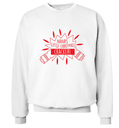 Nana's little Christmas cracker Adult's unisex white Sweater 2XL
