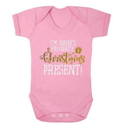Nana's favourite Christmas present Baby Vest pale pink 18-24 months