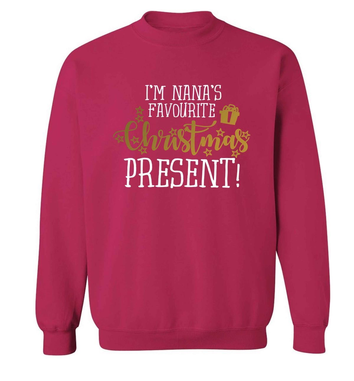 Nana's favourite Christmas present Adult's unisex pink Sweater 2XL