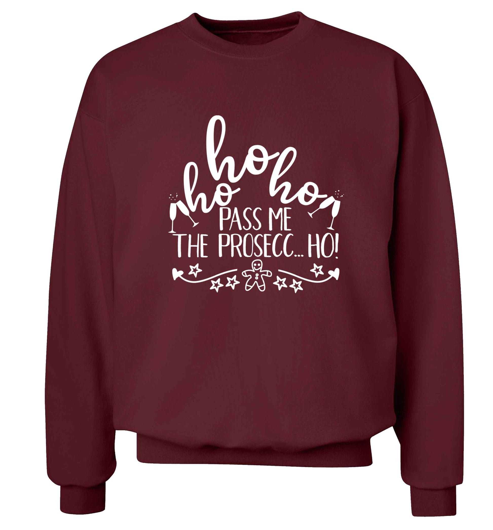 Ho ho ho pass me the prosecco Adult's unisex maroon Sweater 2XL