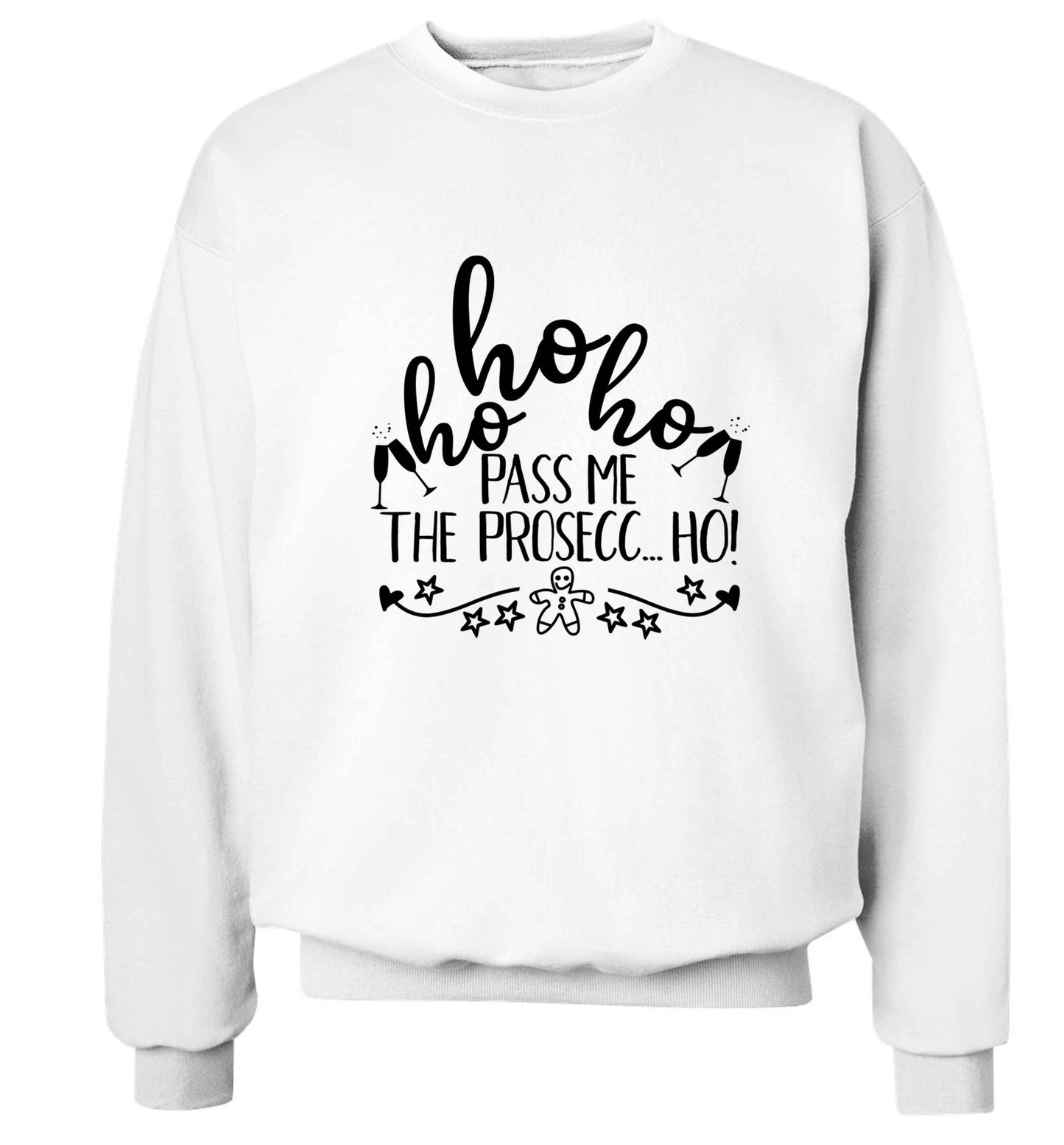 Ho ho ho pass me the prosecco Adult's unisex white Sweater 2XL