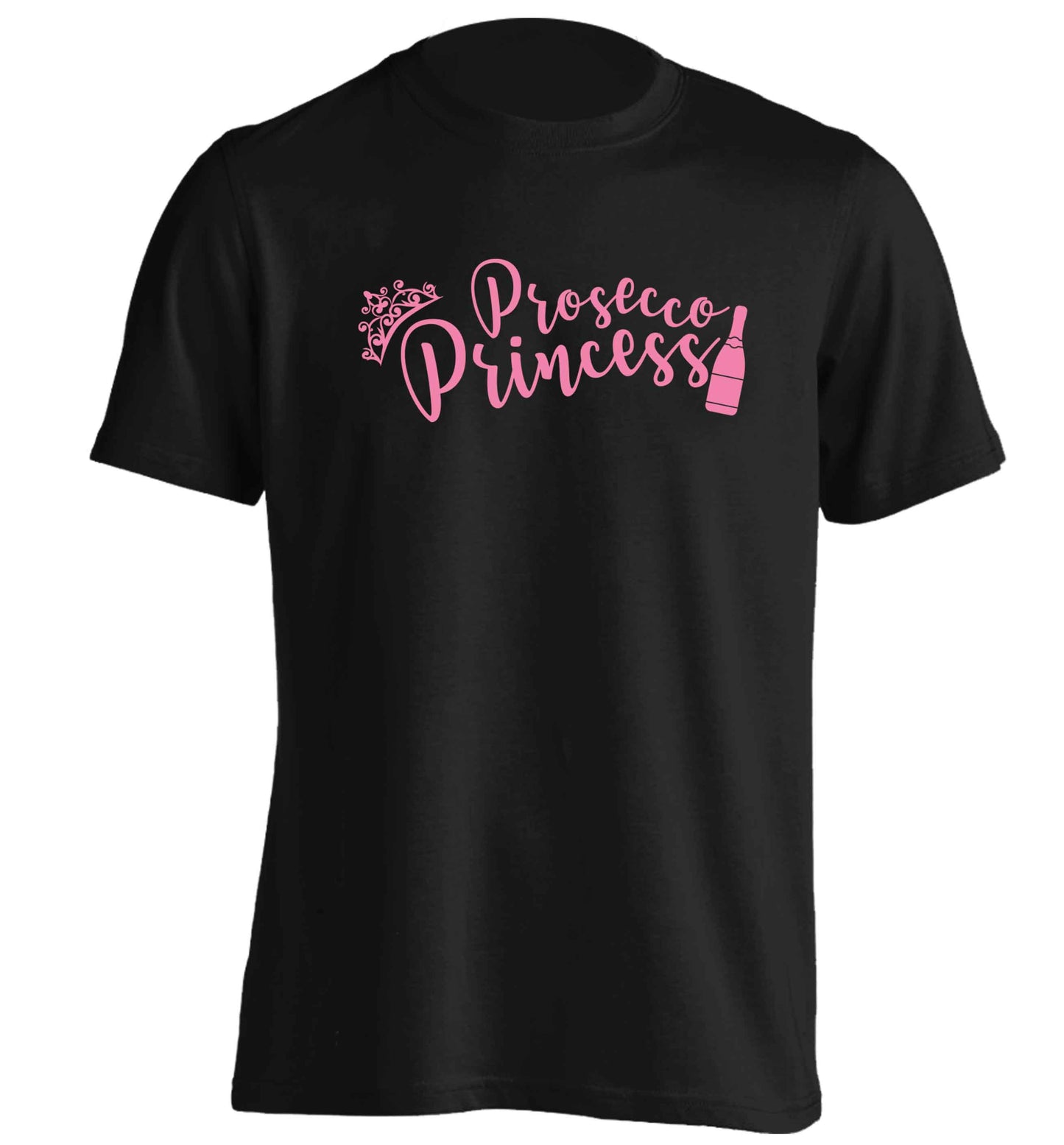 Prosecco princess adults unisex black Tshirt 2XL