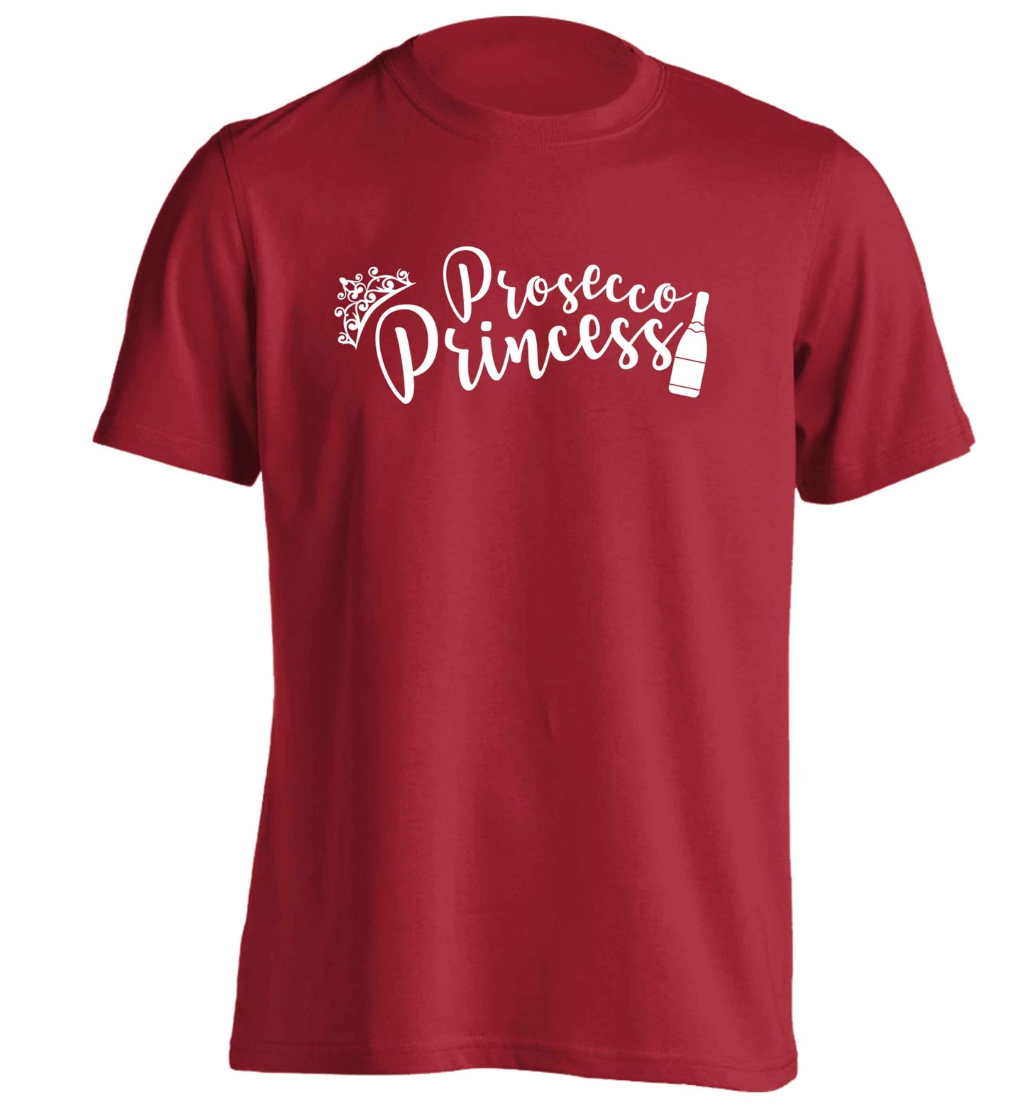 Prosecco princess adults unisex red Tshirt 2XL