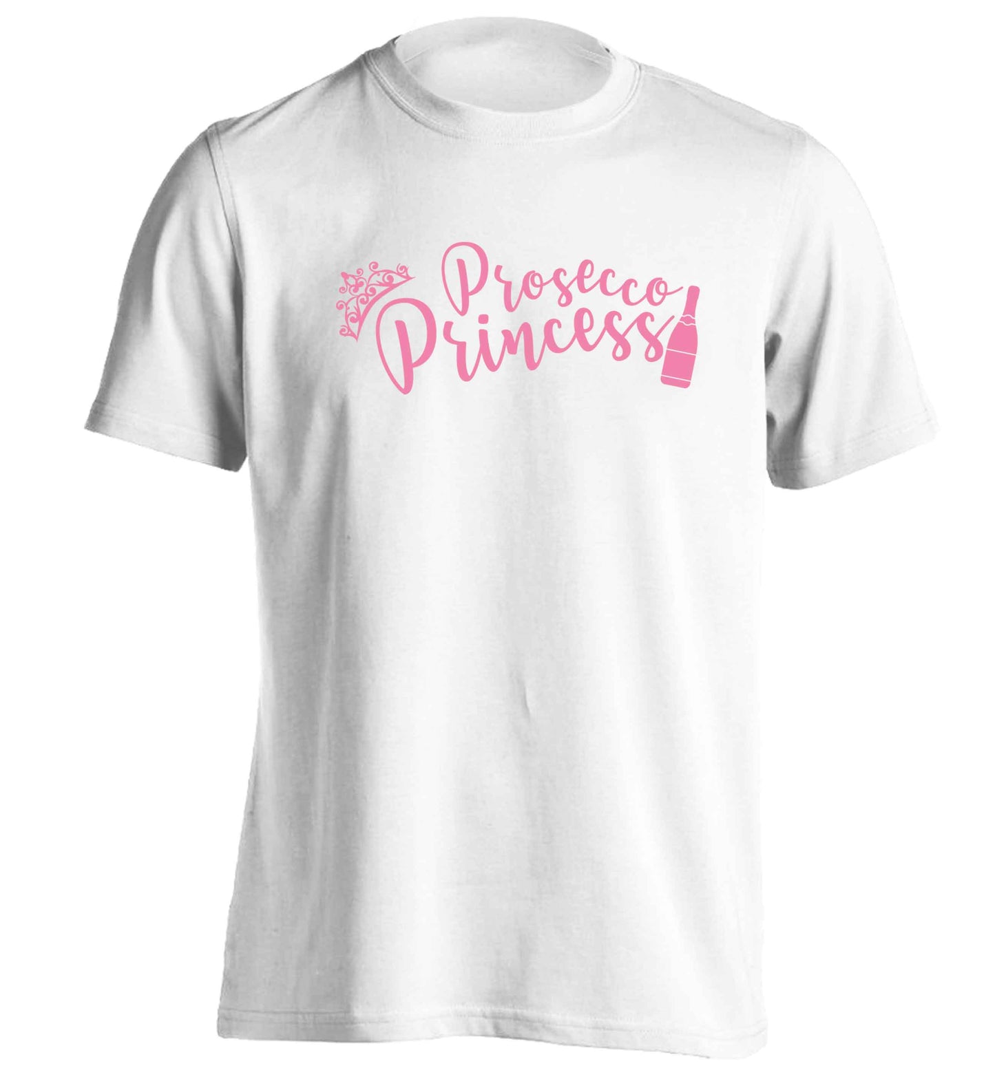 Prosecco princess adults unisex white Tshirt 2XL