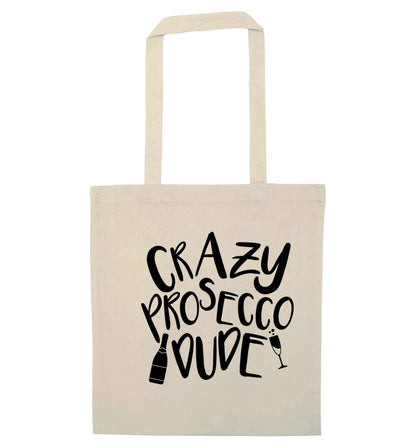 Crazy prosecco dude natural tote bag