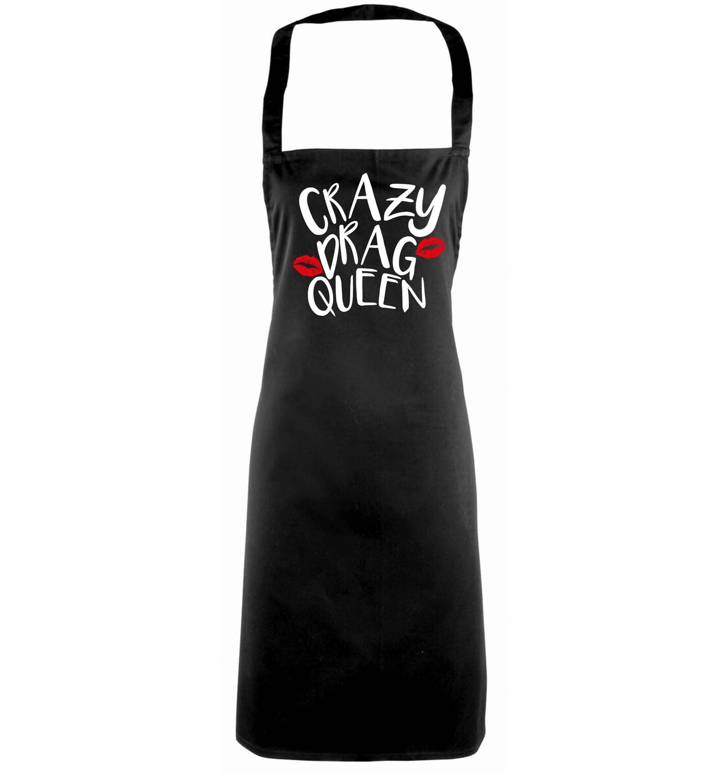 Crazy drag queen black apron