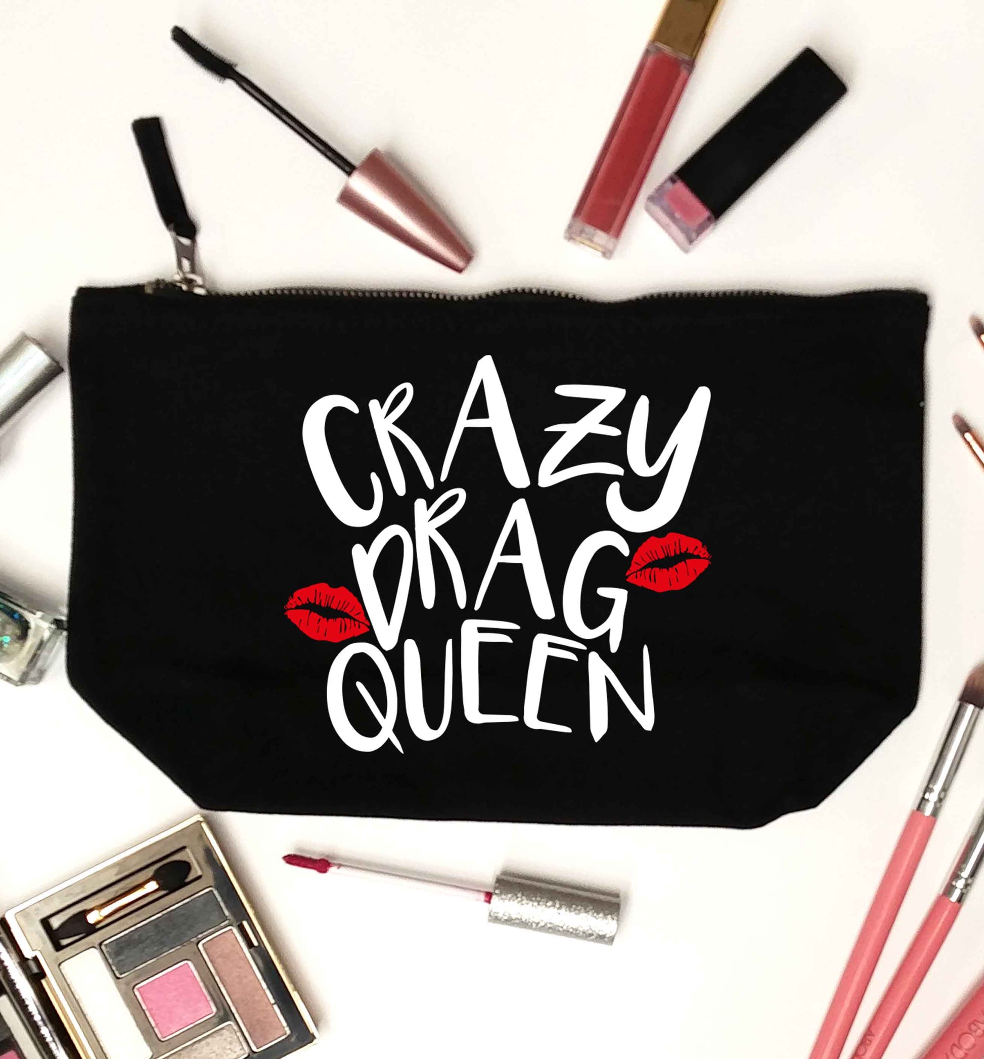 Crazy drag queen black makeup bag