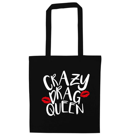 Crazy drag queen black tote bag