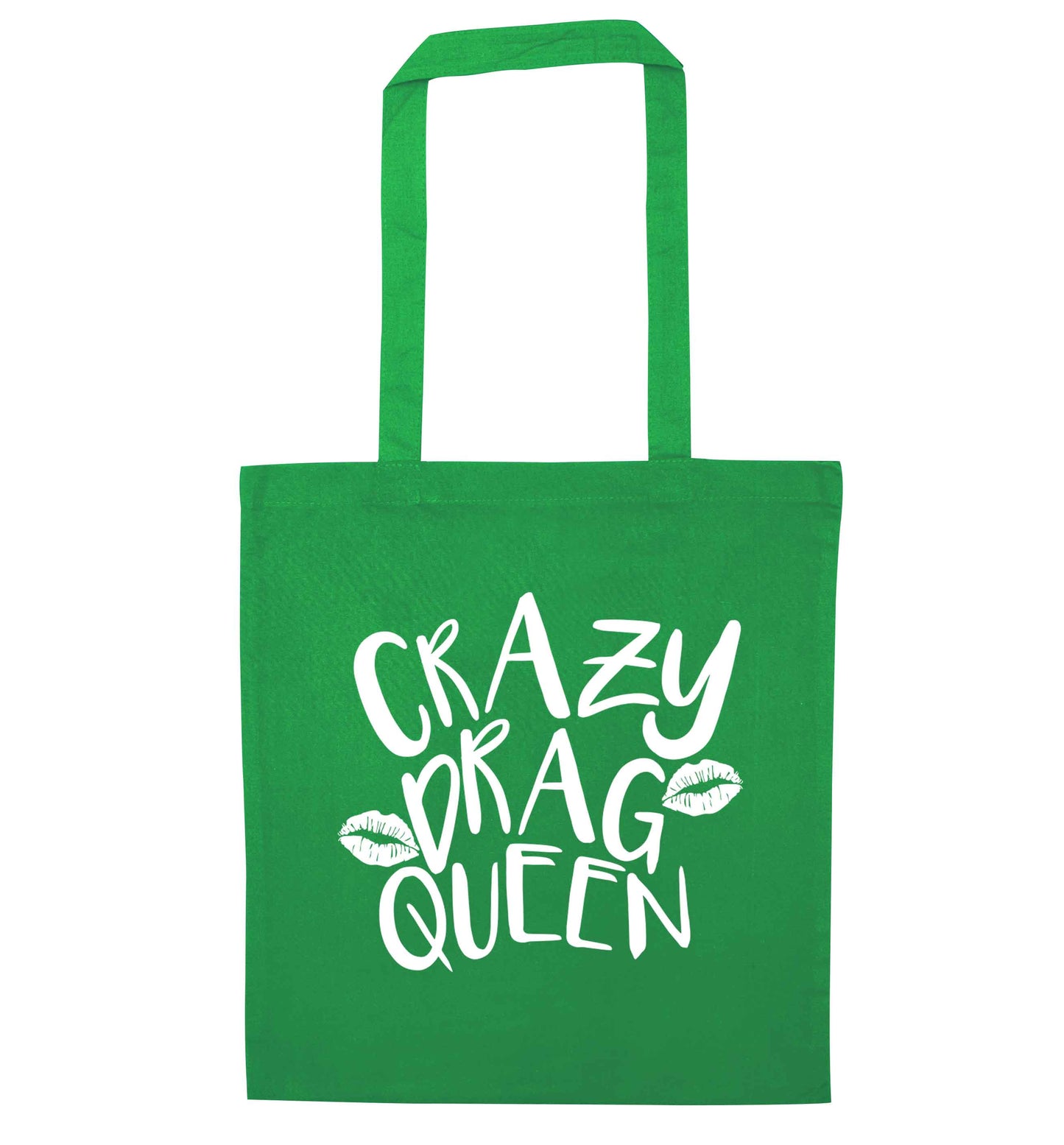 Crazy drag queen green tote bag
