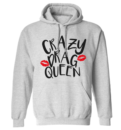 Crazy drag queen adults unisex grey hoodie 2XL