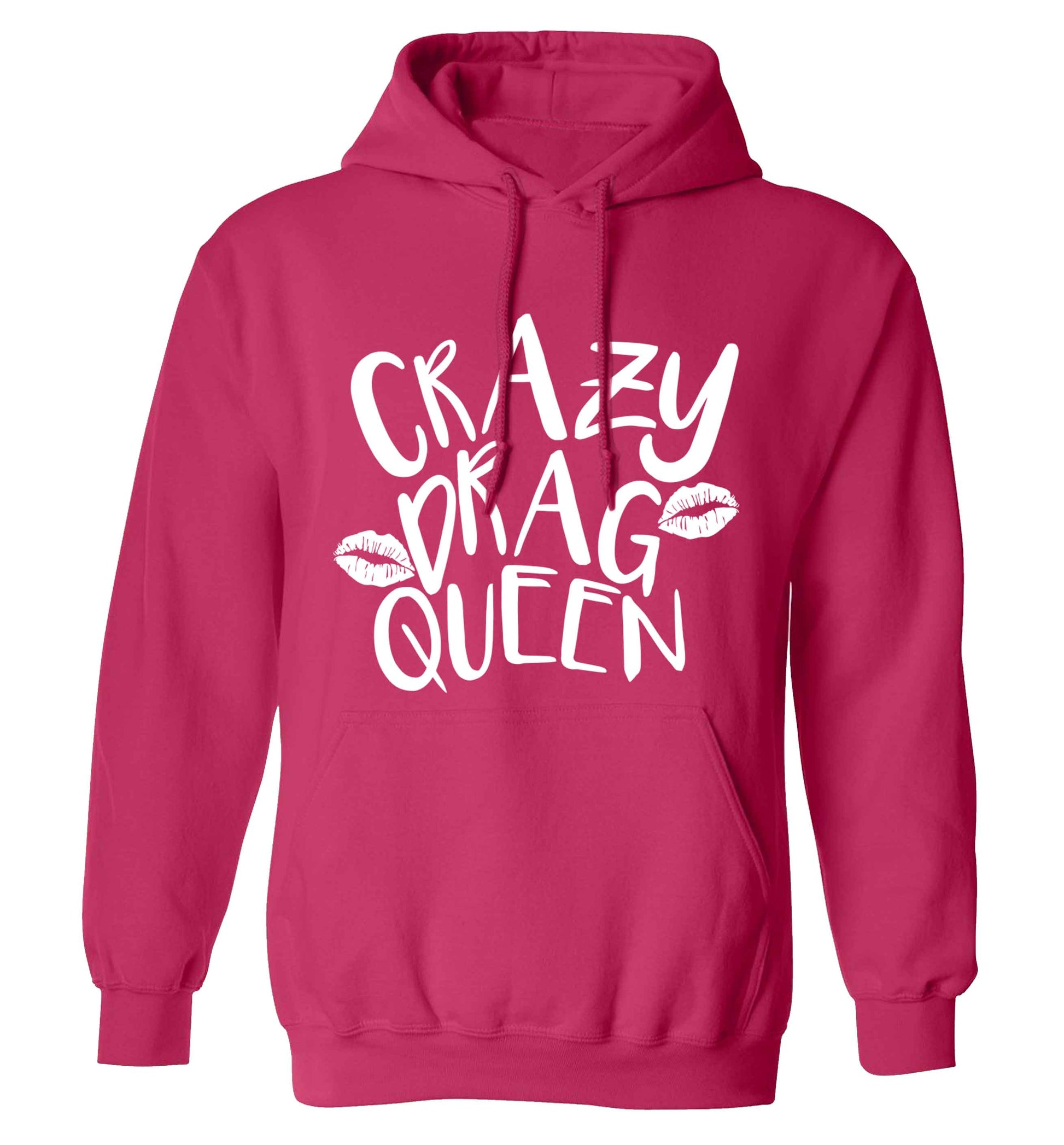 Crazy drag queen adults unisex pink hoodie 2XL