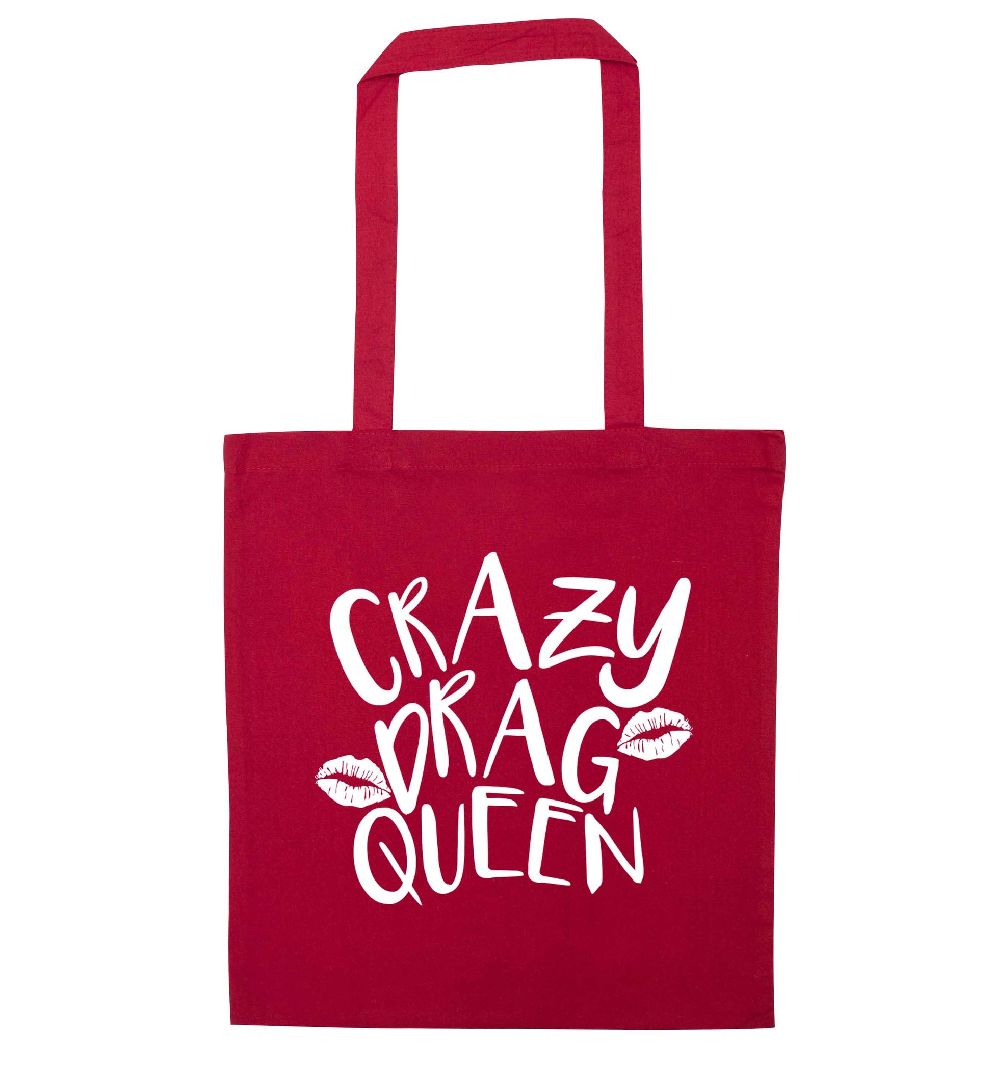 Crazy drag queen red tote bag